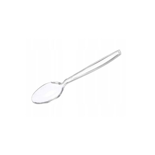 Łyżka plastikowa jednorazowa przezroczysta 18 cm